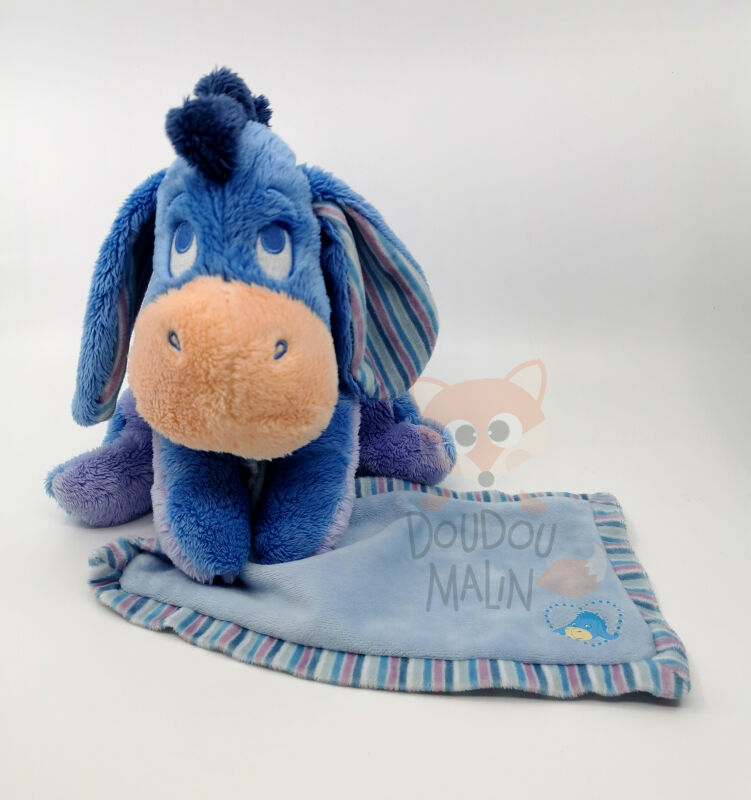  - eeyore the donkey - plush with comforter blue purple 25 cm 